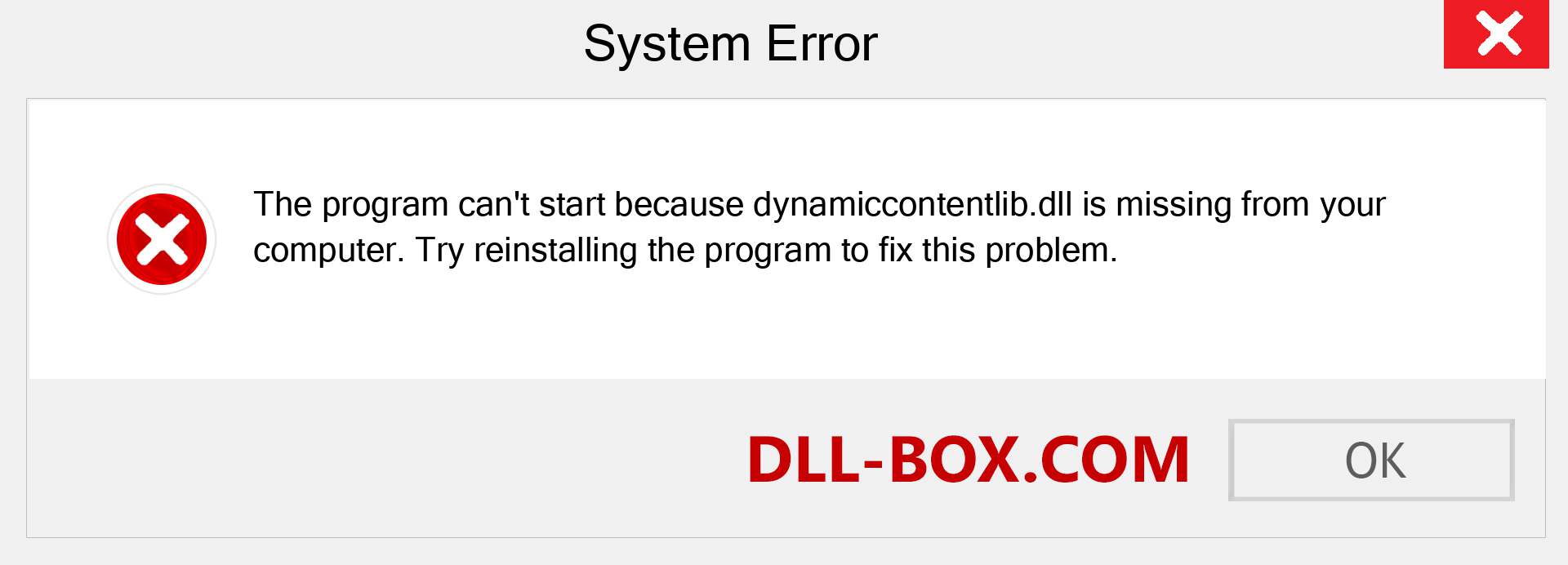  dynamiccontentlib.dll file is missing?. Download for Windows 7, 8, 10 - Fix  dynamiccontentlib dll Missing Error on Windows, photos, images